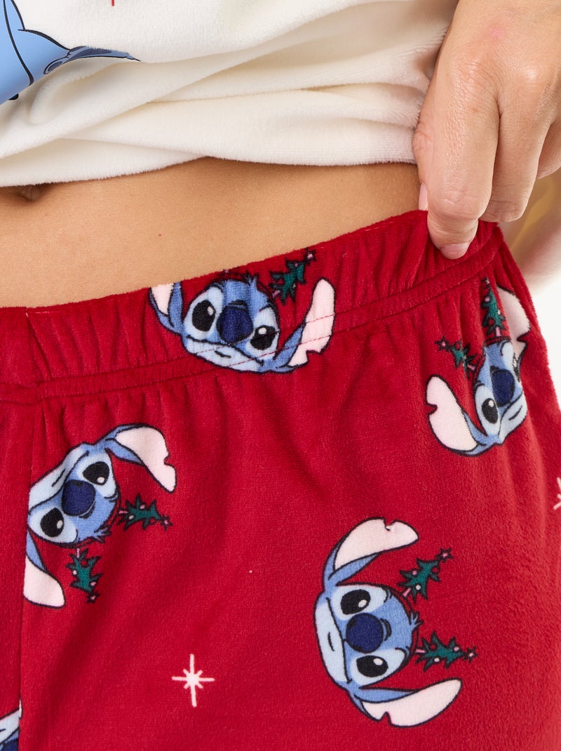 Pigiama lungo natalizio con stampa 'Disney' - 2 pezzi Rosso - Kiabi
