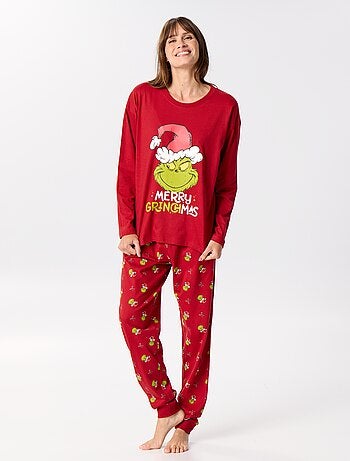 Pigiama lungo natalizio 'Il Grinch' - 2 pezzi