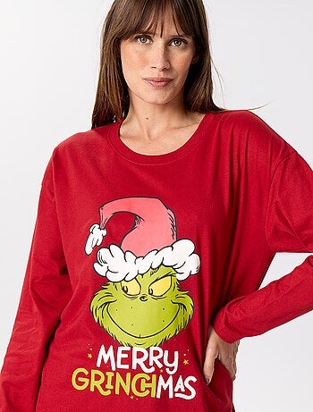 Pigiama lungo natalizio 'Il Grinch' - 2 pezzi