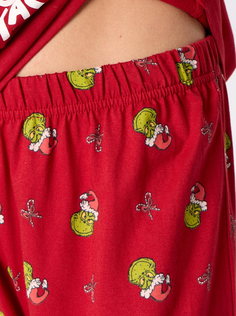 Pigiama lungo natalizio 'Il Grinch' - 2 pezzi Rosso - Kiabi