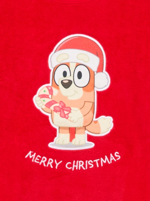 Pigiama lungo natalizio in pile 'Bluey' - 2 pezzi - Kiabi