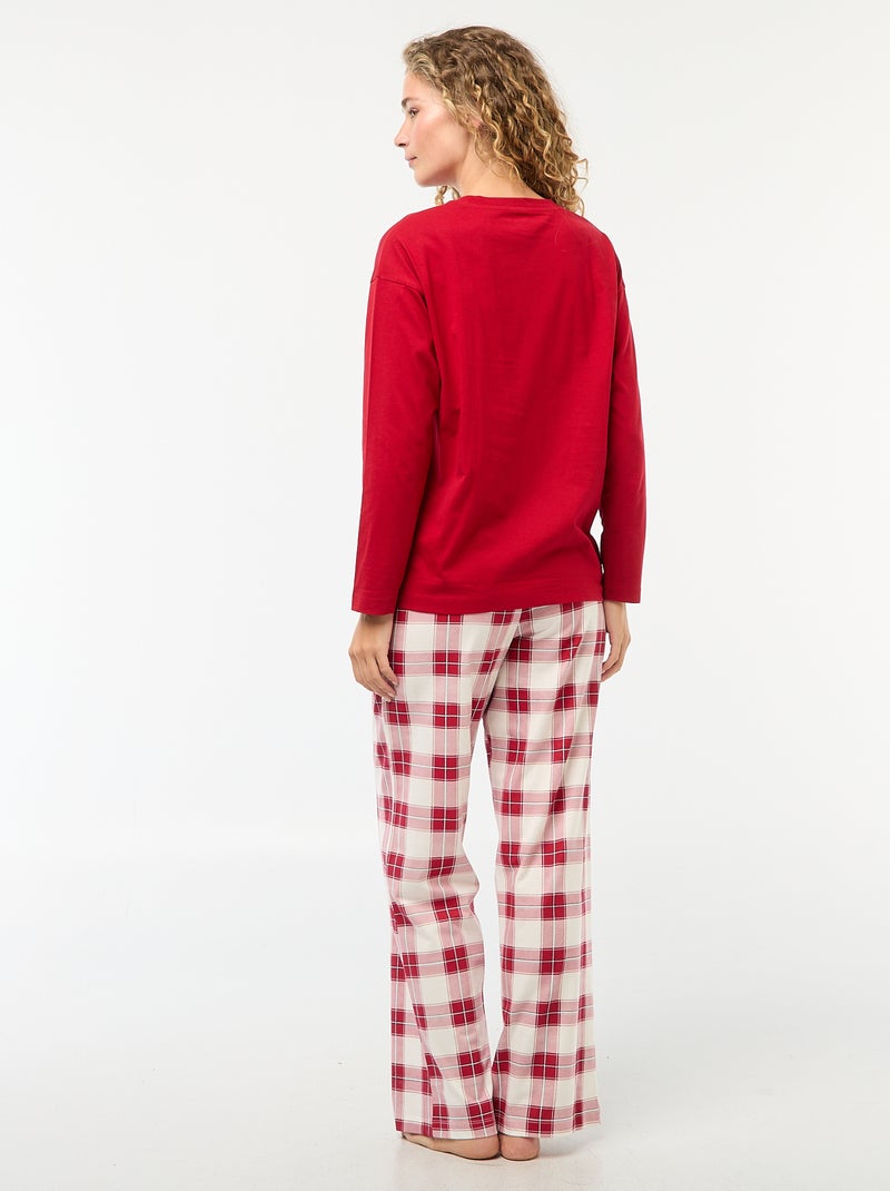 Pigiama lungo natalizio 'Mickey' - 2 pezzi Rosso - Kiabi