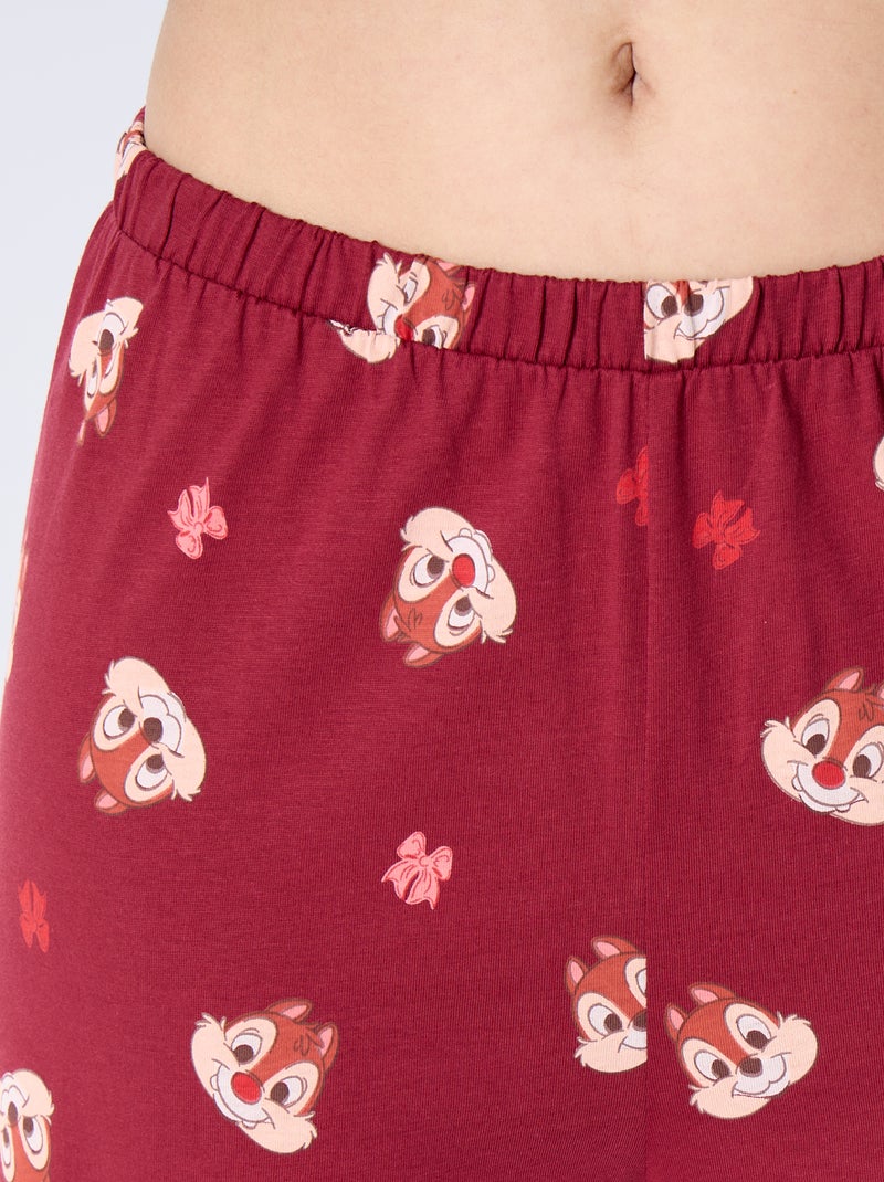 Pigiama lungo natalizio 'Mickey' 'Disney' - 2 pezzi Rosso - Kiabi