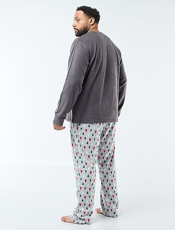 Pigiama lungo natalizio stampato - Set 2 pezzi