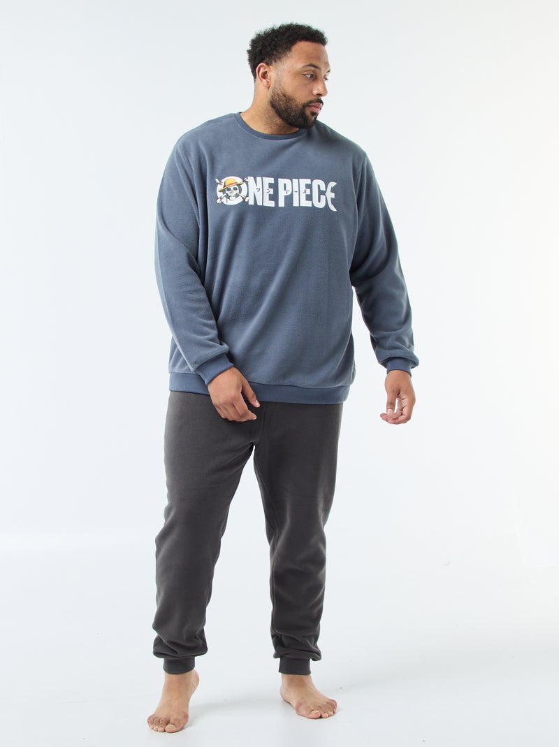 Pigiama lungo 'One Piece' - Set 2 pezzi Blu - Kiabi