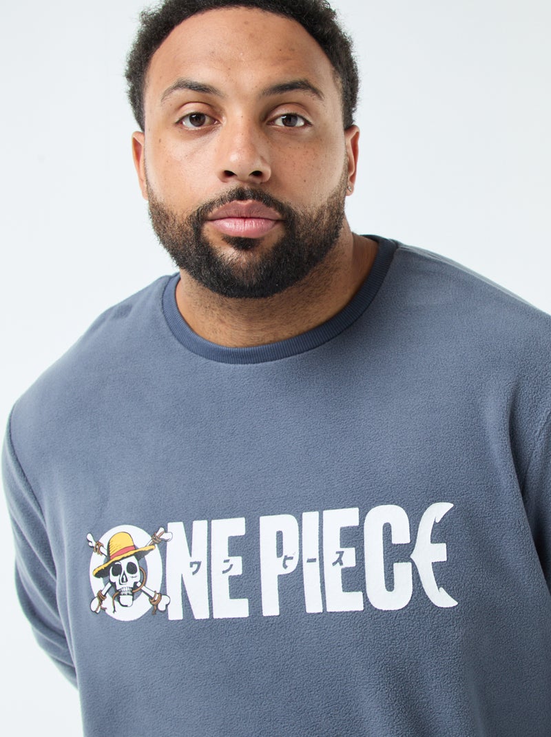 Pigiama lungo 'One Piece' - Set 2 pezzi Blu - Kiabi