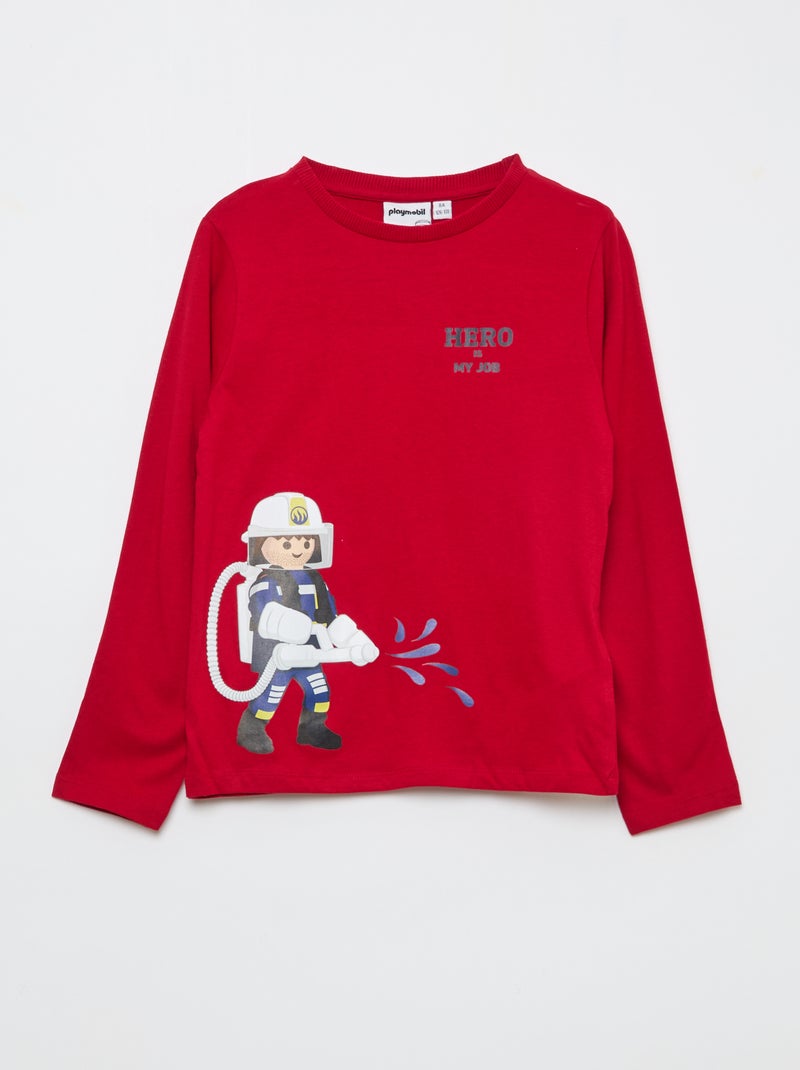 Pigiama lungo 'Playmobil' - Set 2 pezzi Rosso - Kiabi