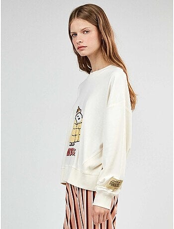 Pigiama lungo snoopy con pantaloni a righe