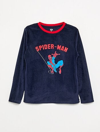 Pigiama lungo 'Spiderman' in pile - 2 pezzi