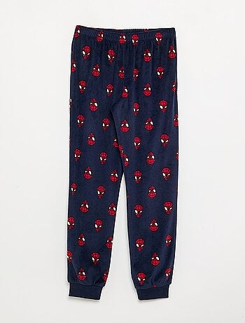 Pigiama lungo 'Spiderman' in pile - 2 pezzi