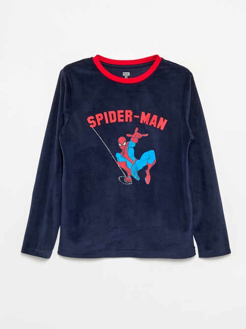Pigiama lungo 'Spiderman' in pile - 2 pezzi - Kiabi
