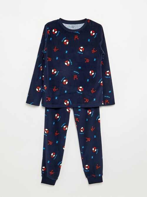 Pigiama lungo 'Spiderman' in pile - 2 pezzi - Kiabi