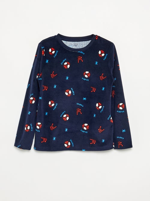 Pigiama lungo 'Spiderman' in pile - 2 pezzi - Kiabi