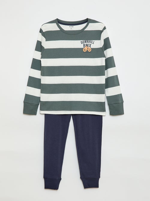 Pigiama lungo stampato - 2 pezzi - Kiabi