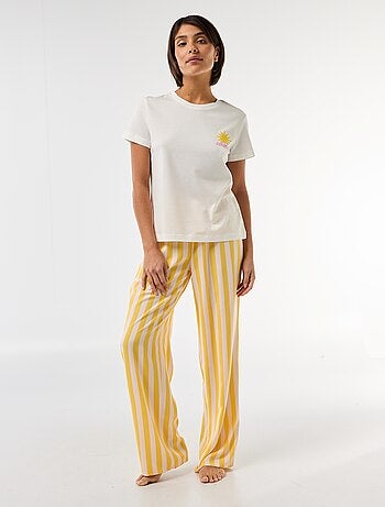 Pigiama lungo stampato - 2 pezzi