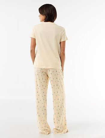 Pigiama lungo stampato - 2 pezzi