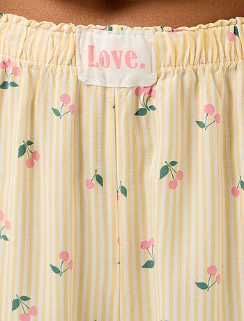 Pigiama lungo stampato - 2 pezzi