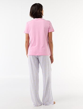 Pigiama lungo stampato - 2 pezzi