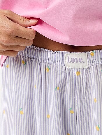 Pigiama lungo stampato - 2 pezzi