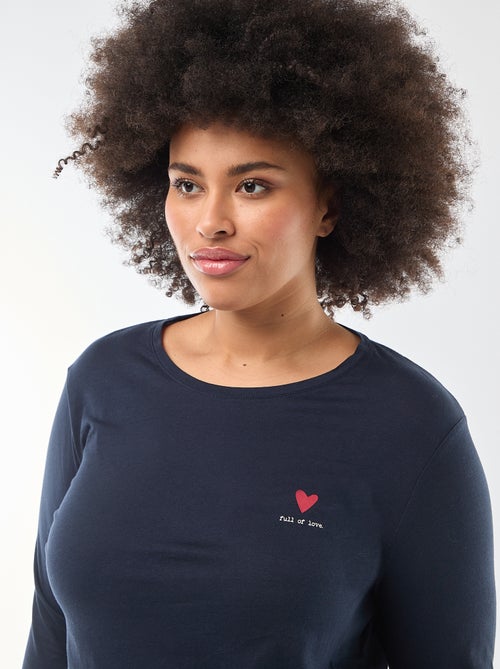 Pigiama lungo stampato - Set 2 pezzi - Kiabi