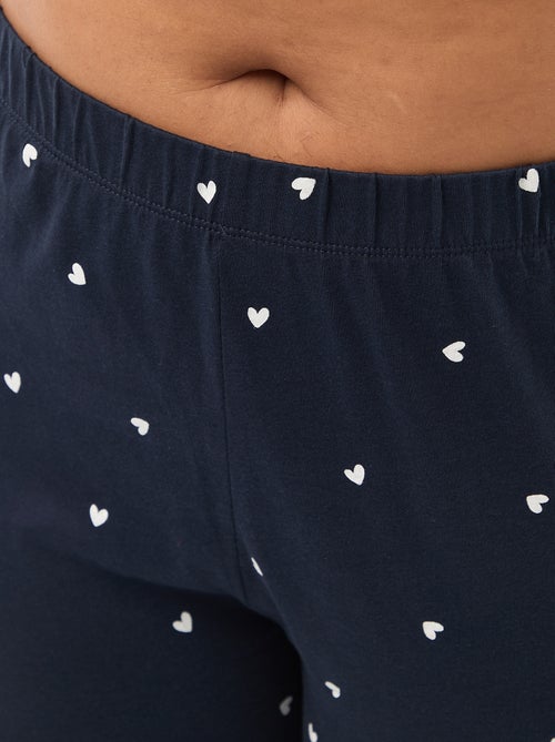 Pigiama lungo stampato - Set 2 pezzi - Kiabi