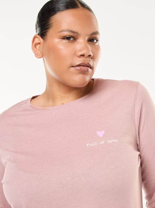 Pigiama lungo stampato - Set 2 pezzi - Kiabi