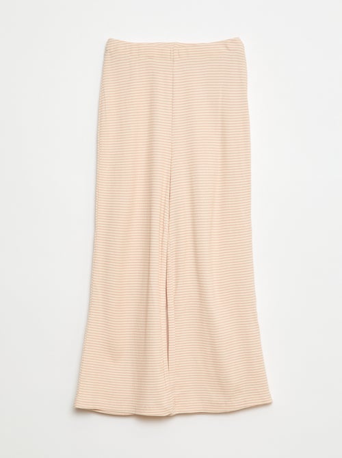 Pigiama lungo stampato a righe - 2 pezzi - Kiabi