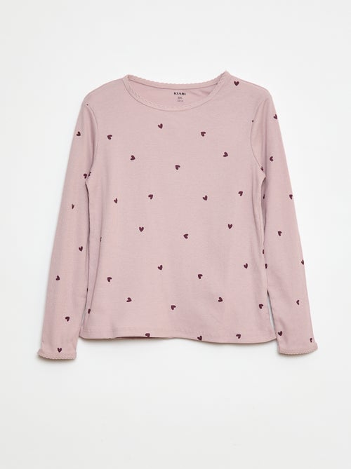 Pigiama lungo stampato a righe - 2 pezzi - Kiabi