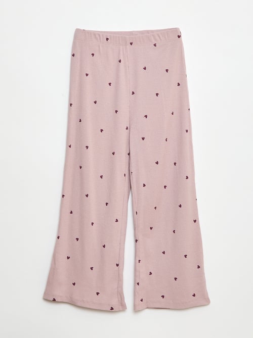 Pigiama lungo stampato a righe - 2 pezzi - Kiabi