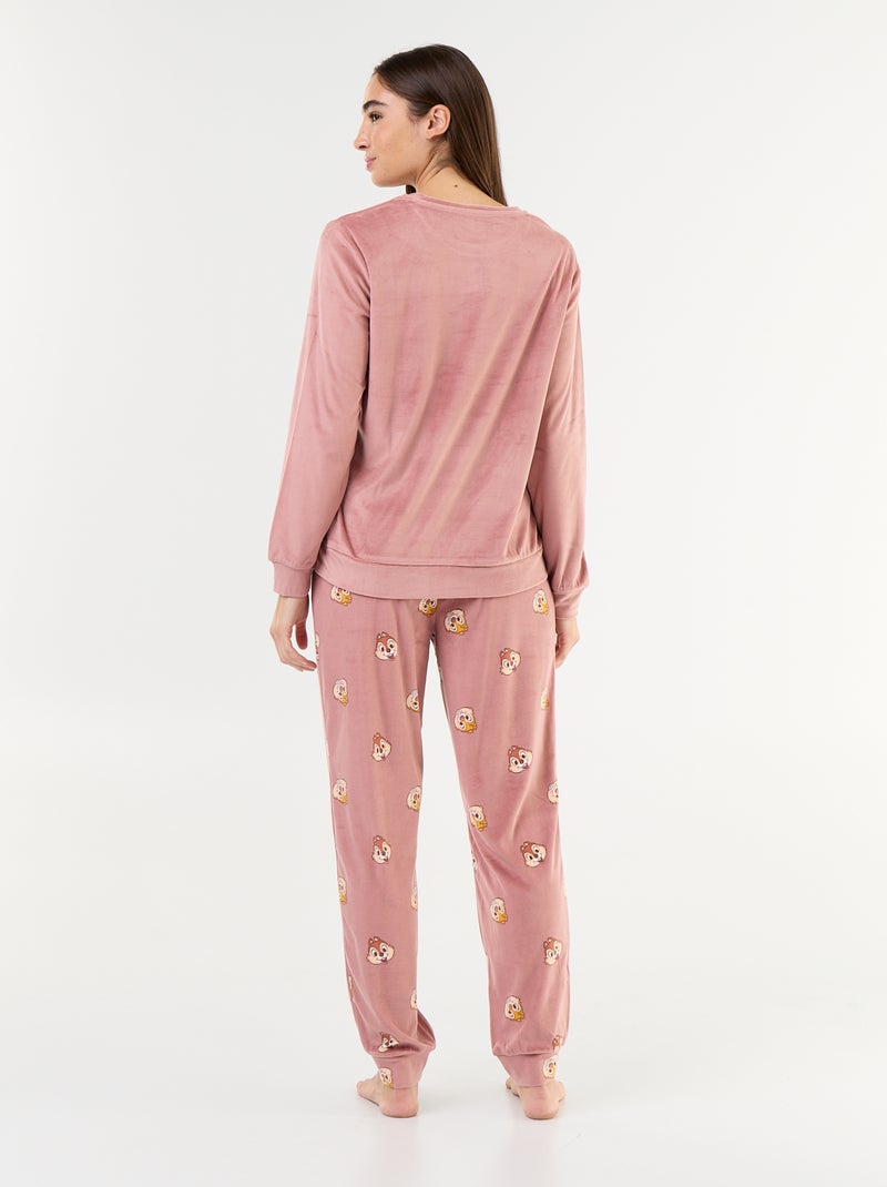 Pigiama lungo stampato 'Disney' - 2 pezzi Rosa - Kiabi