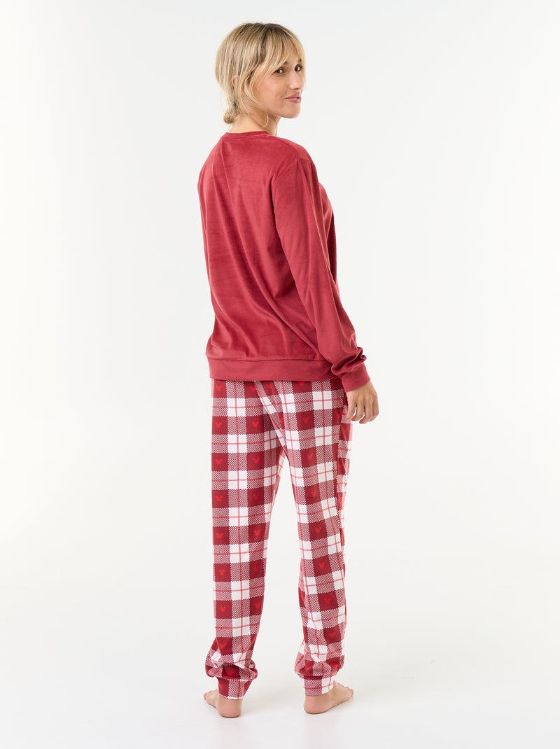 Pigiama lungo stampato 'Disney' - 2 pezzi Rosso - Kiabi