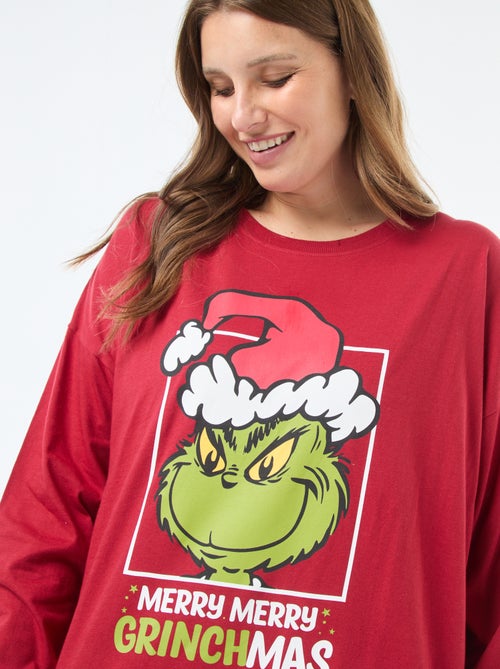 Pigiama lungo stampato 'Grinch' - 2 pezzi - Kiabi