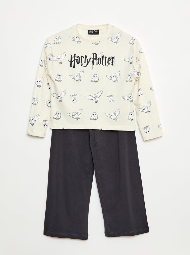 Pigiama lungo stampato 'Harry Potter' - 2 pezzi Nero - Kiabi