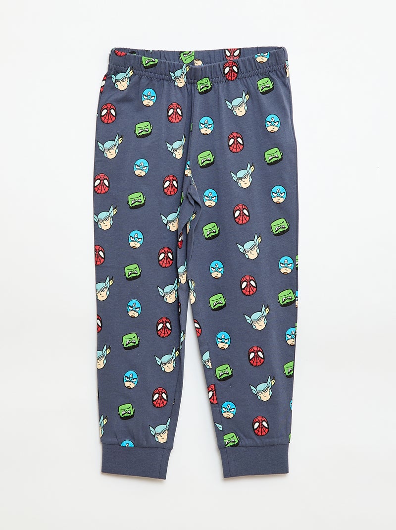 Pigiama lungo stampato 'Marvel' Blu - Kiabi