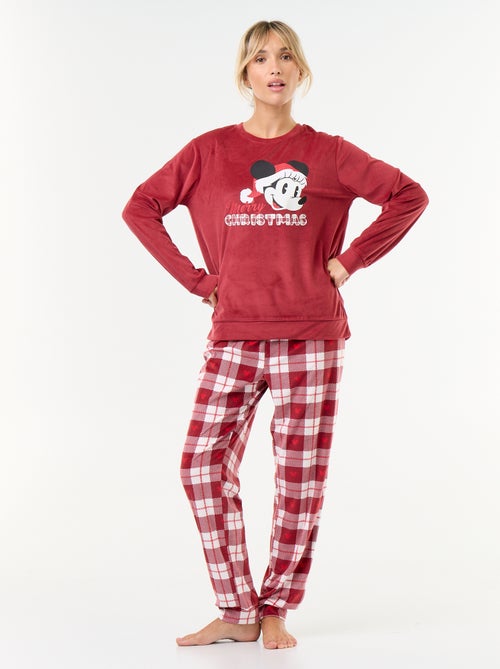 Pigiama lungo stampato 'Minnie' 'Disney' 'Natale' - 2 pezzi - Kiabi