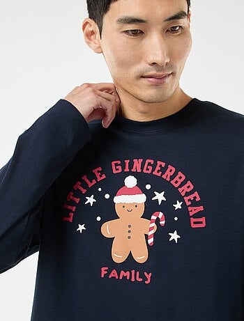 Pigiama lungo stampato Natale - 2 pezzi