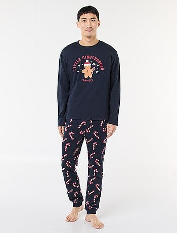 Pigiama lungo stampato Natale - 2 pezzi