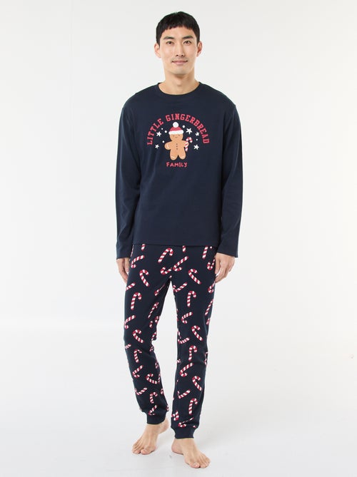 Pigiama lungo stampato Natale - 2 pezzi - Kiabi