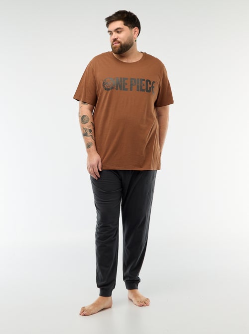 Pigiama lungo stampato 'One Piece' - 2 pezzi - Kiabi