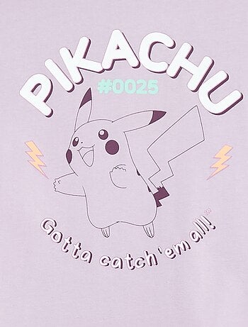 Pigiama lungo stampato 'Pikachu' - 2 pezzi