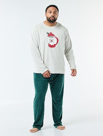 Pigiama lungo stile natalizio - Set 2 pezzi