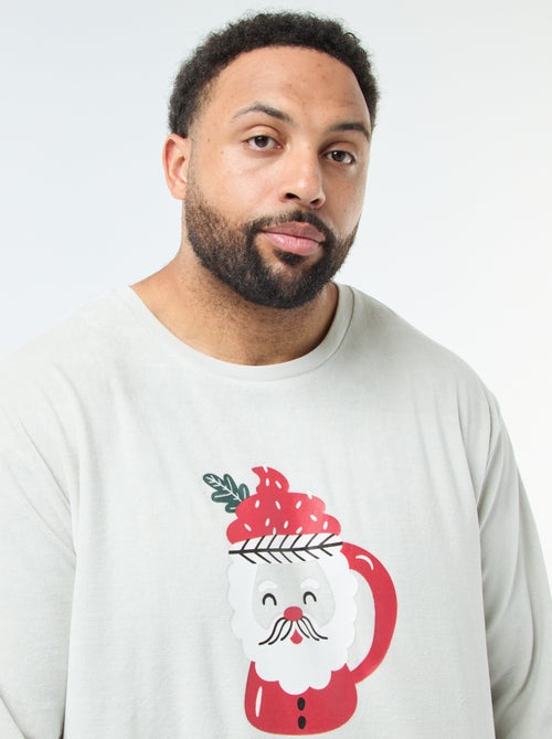 Pigiama lungo stile natalizio - Set 2 pezzi - Kiabi