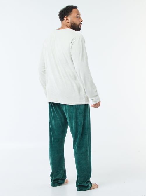 Pigiama lungo stile natalizio - Set 2 pezzi - Kiabi