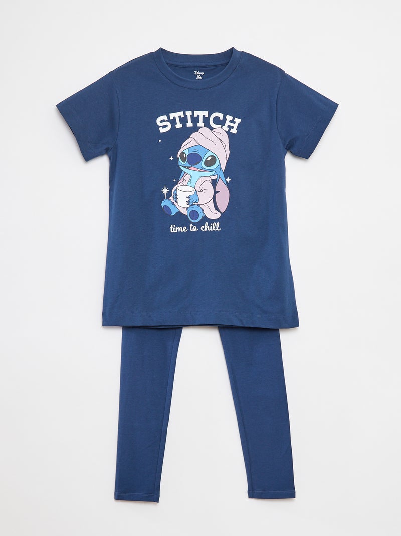 Pigiama lungo 'Stitch' - 2 pezzi Blu - Kiabi