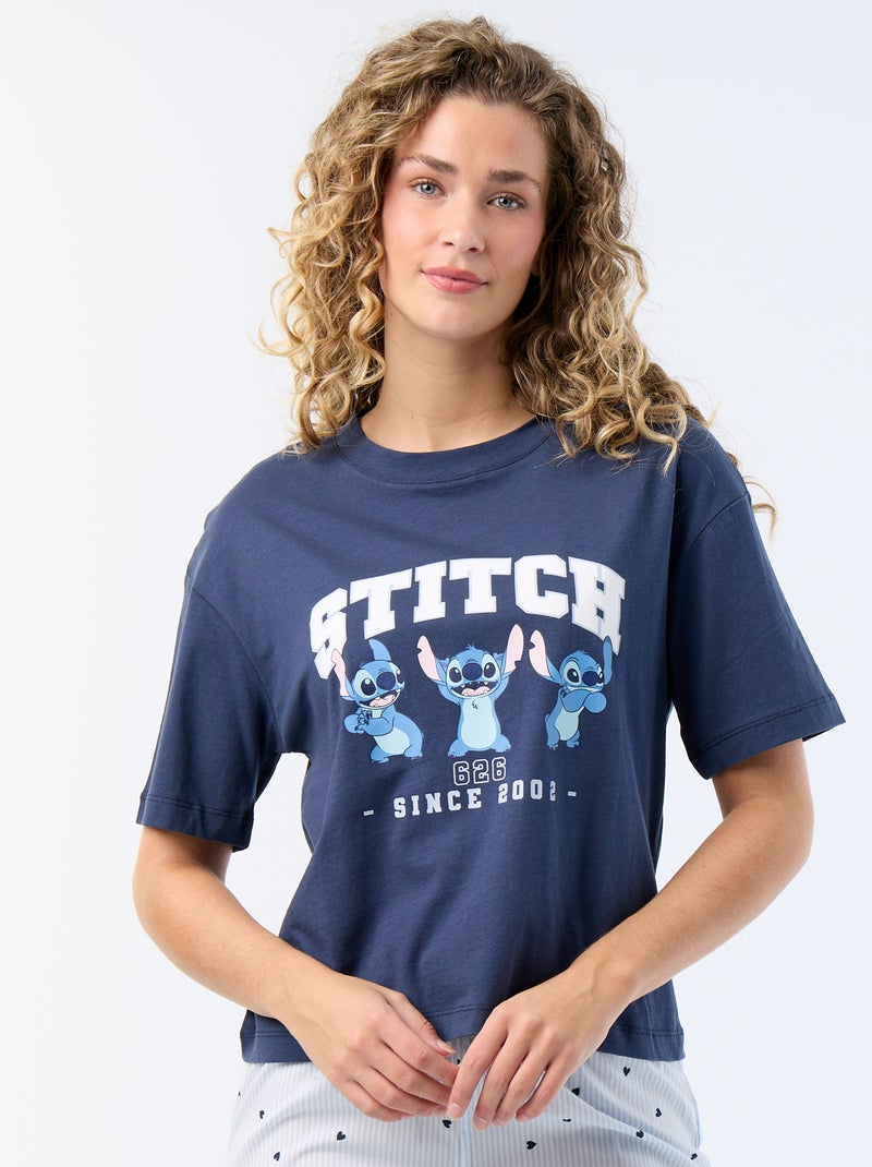 Pigiama lungo 'Stitch' - 2 pezzi Blu - Kiabi