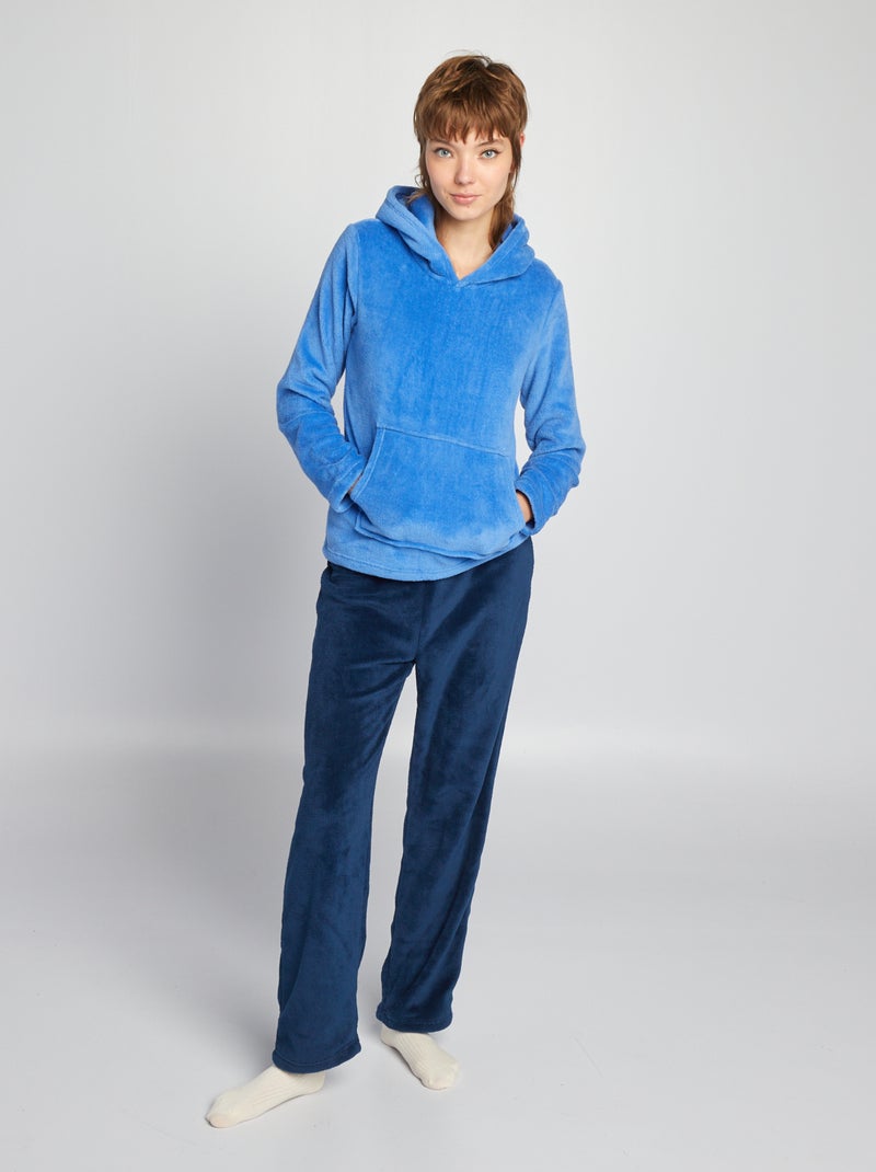 Pigiama lungo 'Stitch' - 2 pezzi blu/nero - Kiabi