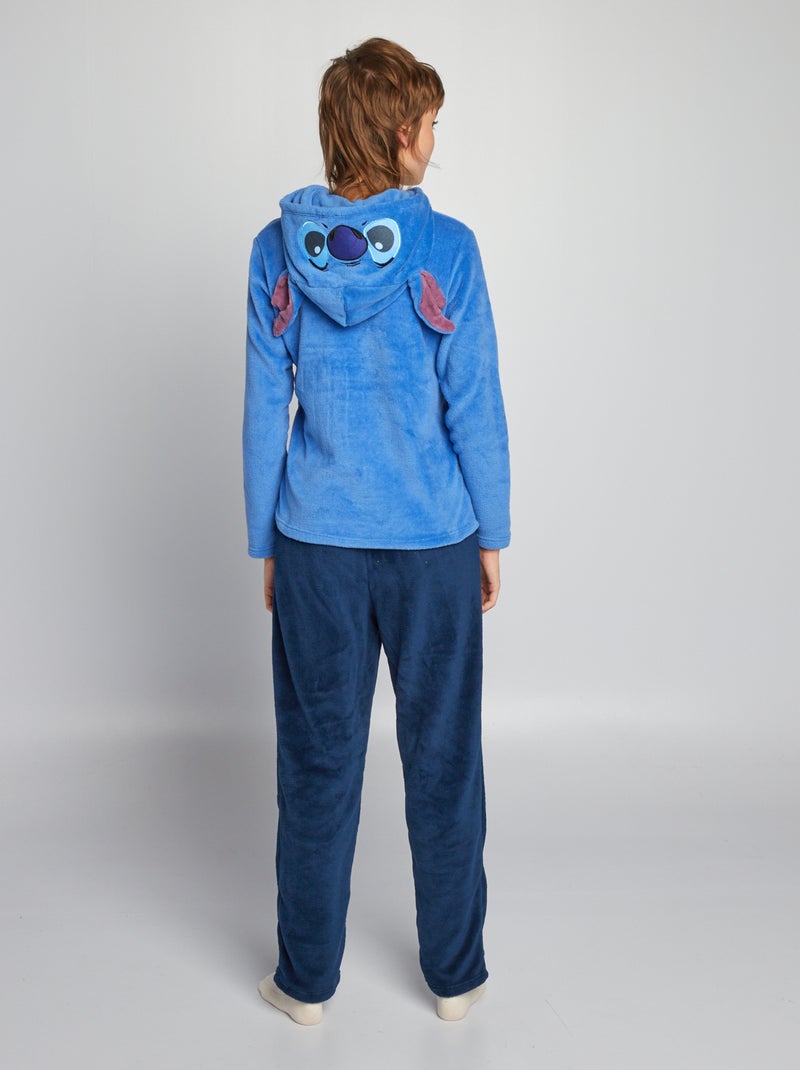 Pigiama lungo 'Stitch' - 2 pezzi blu/nero - Kiabi