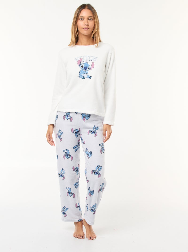 Pigiama lungo 'Stitch' 'Disney' in pile - 2 pezzi Blu - Kiabi
