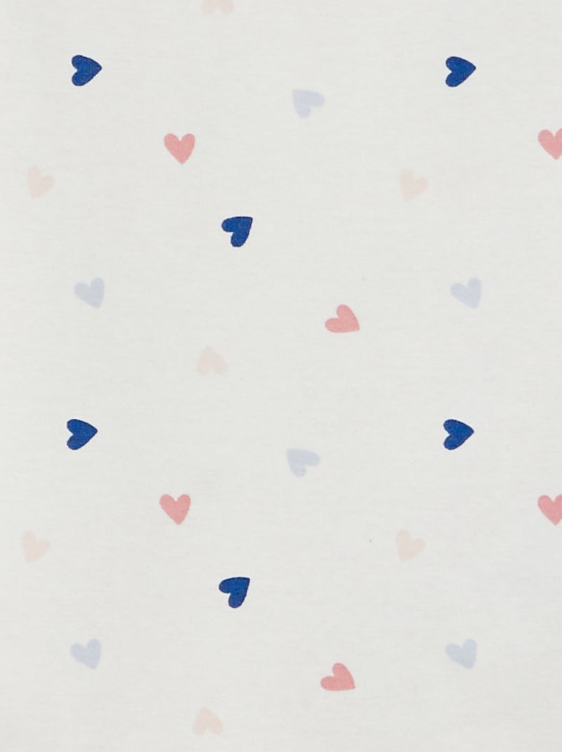 Pigiama lungo t-shirt + pantaloni - 2 pezzi BIANCO - Kiabi