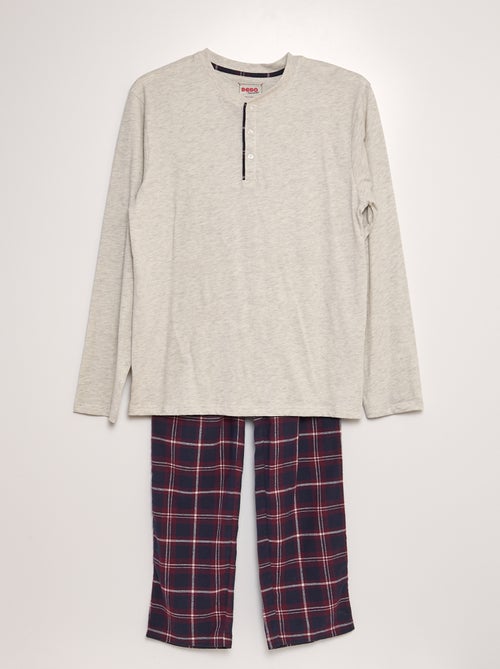 Pigiama lungo t-shirt + pantaloni - 2 pezzi - Kiabi